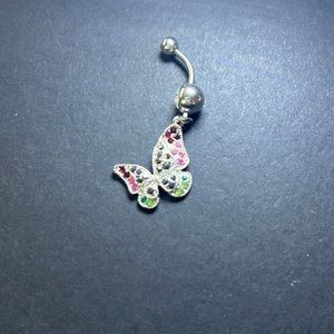 Butterfly belly ring